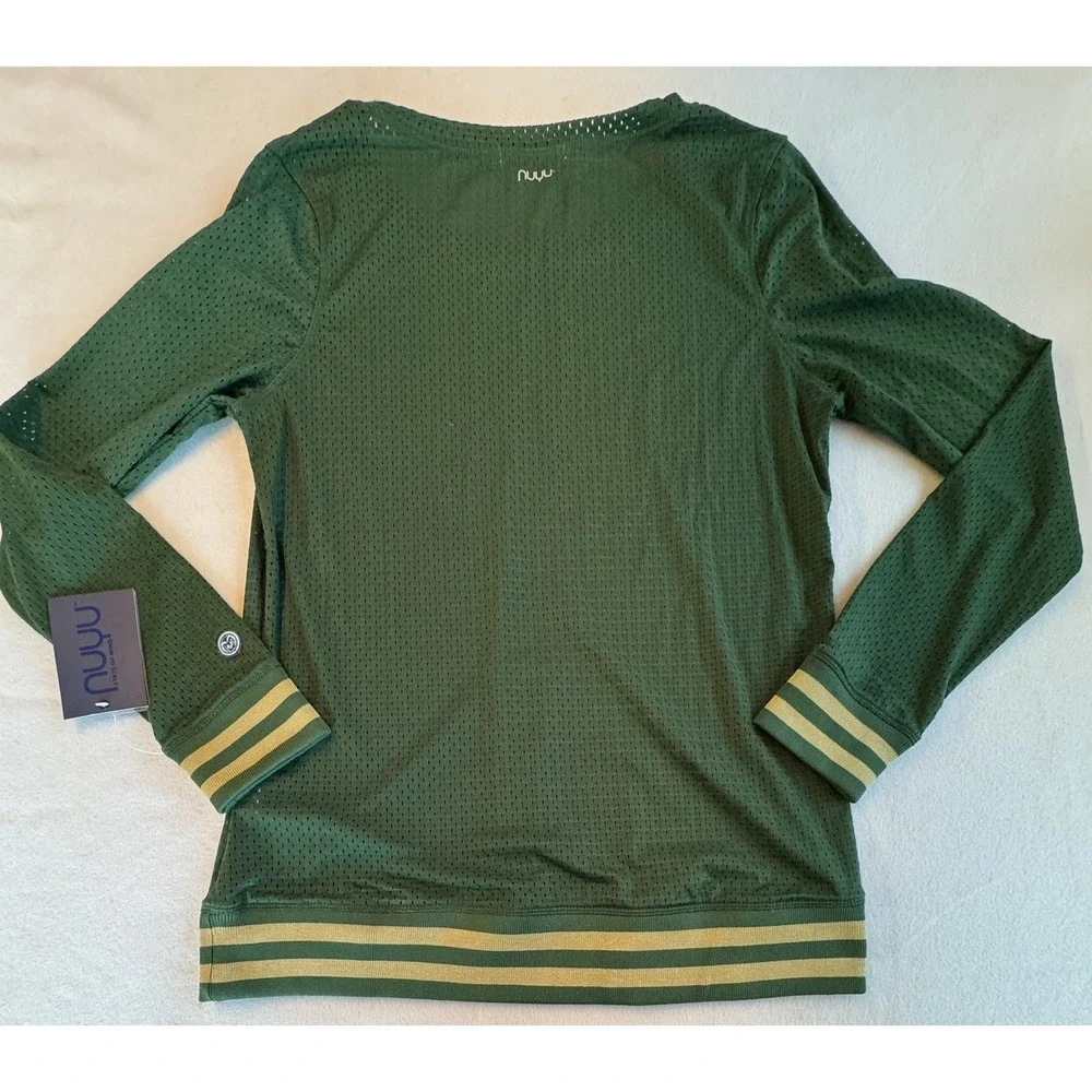 NUYU State of Mind Colorado State Rams Mesh Green Sweatshirt Sz L $76